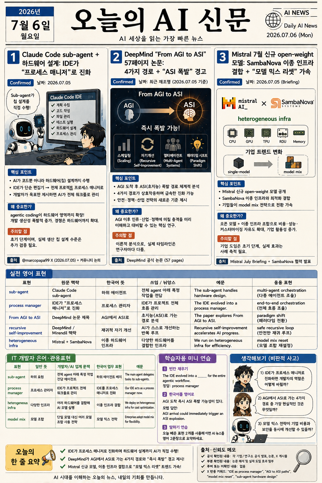 AI 데일리 브리핑 2026.07.06